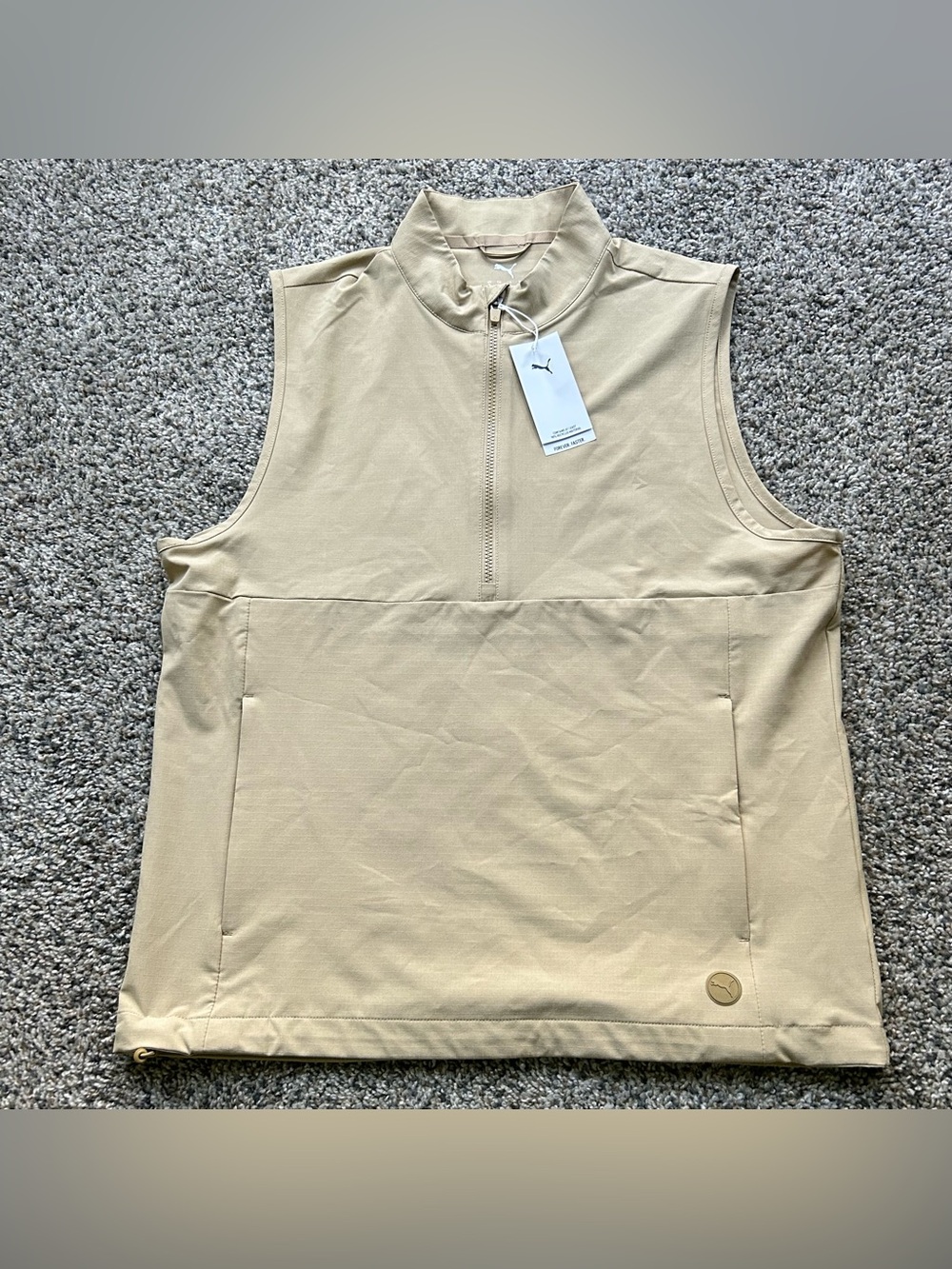 Puma Ripguard Golf Vest Prairie Tan Men's Size XL 628865-04